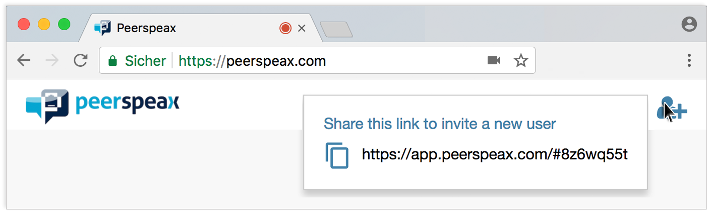 peerspeax user invitation